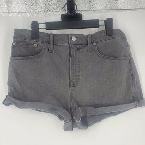 Madewell High Rise Denim Shorts Stonewashed Gray Size 29